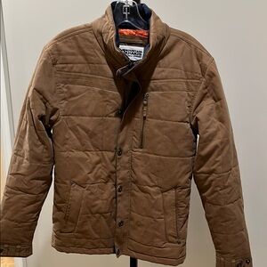 Mountain khaki Brown Puffer Jacket with Quilted Design